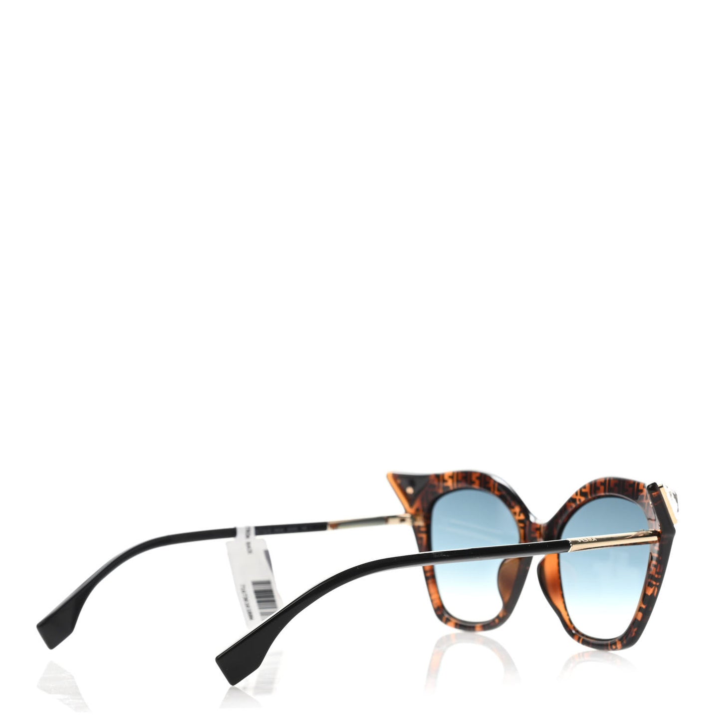 Acetate Metal FF Cat Eye Iridia Sunglasses FF 0357/S Havana