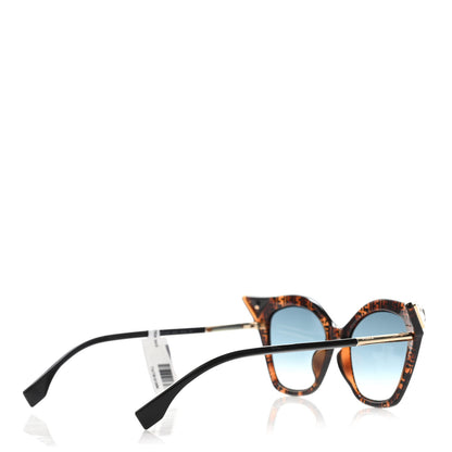 Fendi Acetate Metal FF Cat Eye Iridia Sunglasses FF 0357/S Havana 4 of 4