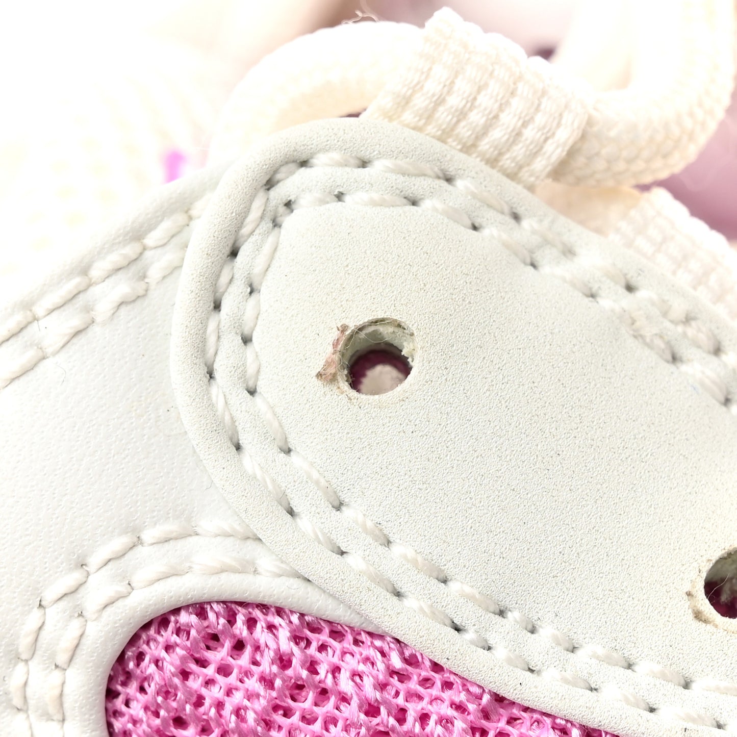 Fabric Mesh Clear Sole Womens Triple S Sneakers 38 White Pink