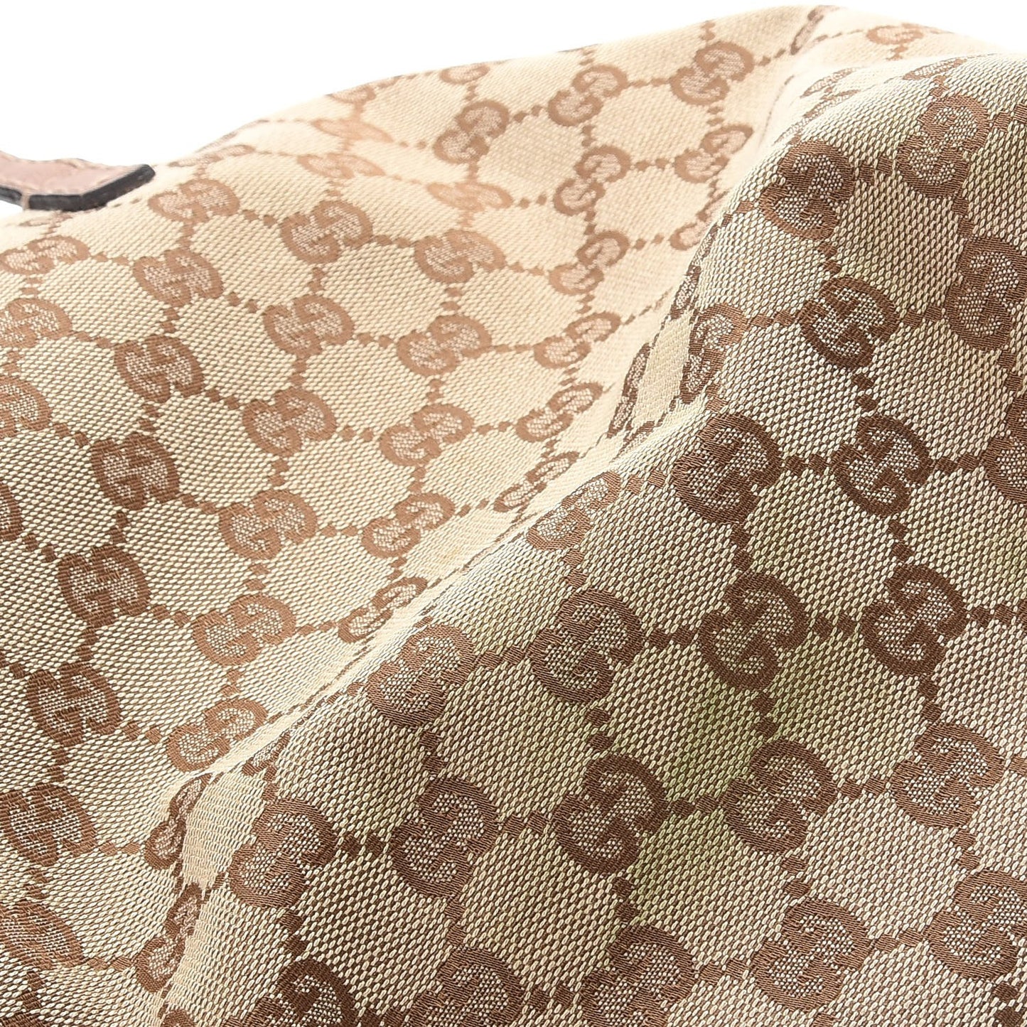 Monogram Medium Bamboo Tassel Tote Light Brown