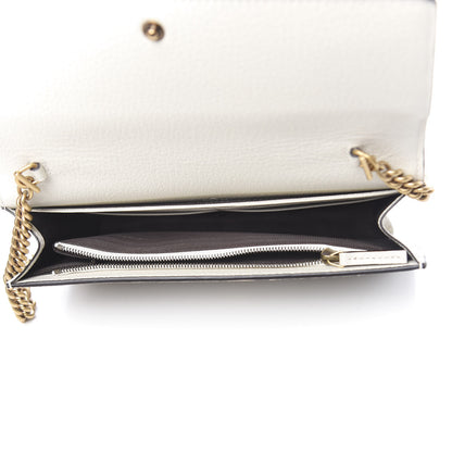 Gucci GG Supreme Monogram Web Queen Margaret Chain Wallet White 5 of 11