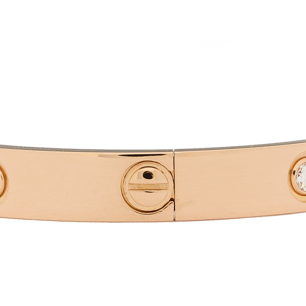 18K Pink Gold 10 Diamond LOVE Bracelet 17