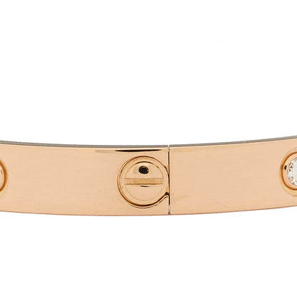 Cartier 18K Pink Gold 10 Diamond LOVE Bracelet 17 3 of 6