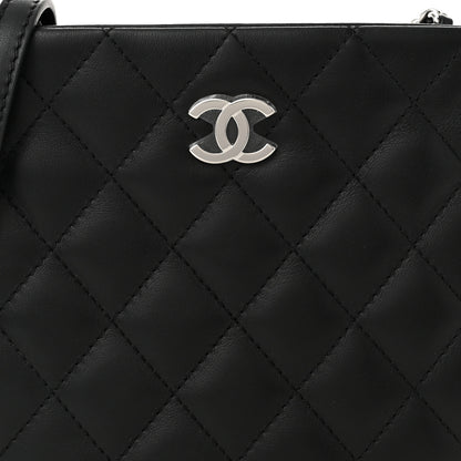 Chanel Lambskin Quilted Uniform Crossbody Bag Black 8 of 10