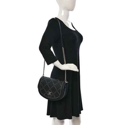 Chanel Calfskin Coco Eyelets Small Flap Bag Black 2 of 9