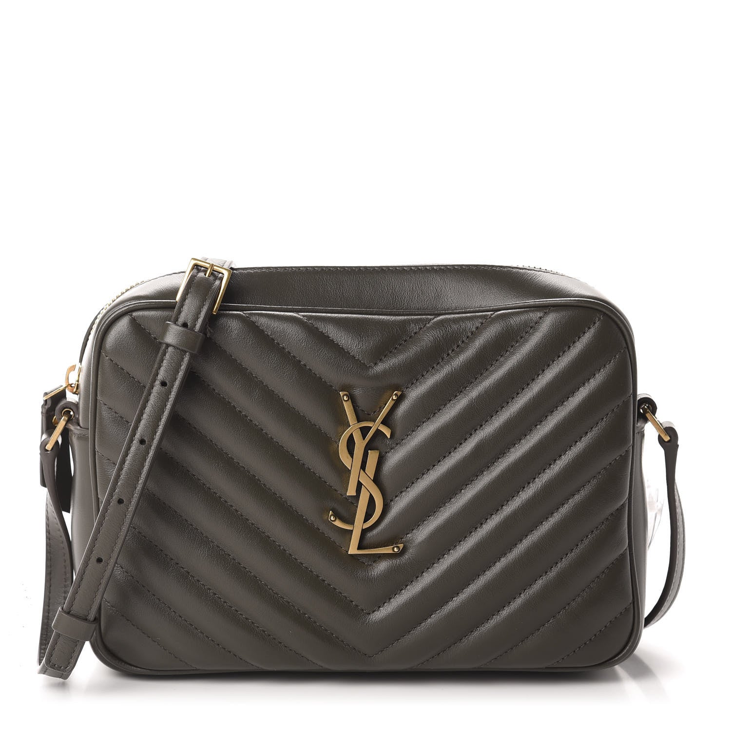 Saint Laurent Calfskin Matelasse Monogram Lou Camera Bag Sea Pebble 1 of 10