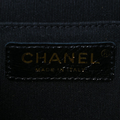 Chanel Glazed Aged Calfskin Quilted Small Duma Drawstring Backpack Black 6 of 14