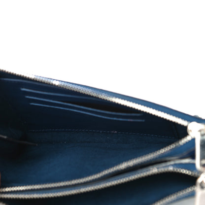 Louis Vuitton Monogram Giant Escale Double Zip Pochette Blue 5 of 12