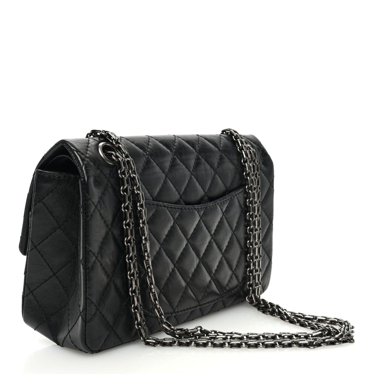 Chanel Aged Calfskin Quilted 2.55 Reissue 225 Flap Black 3 of 10
