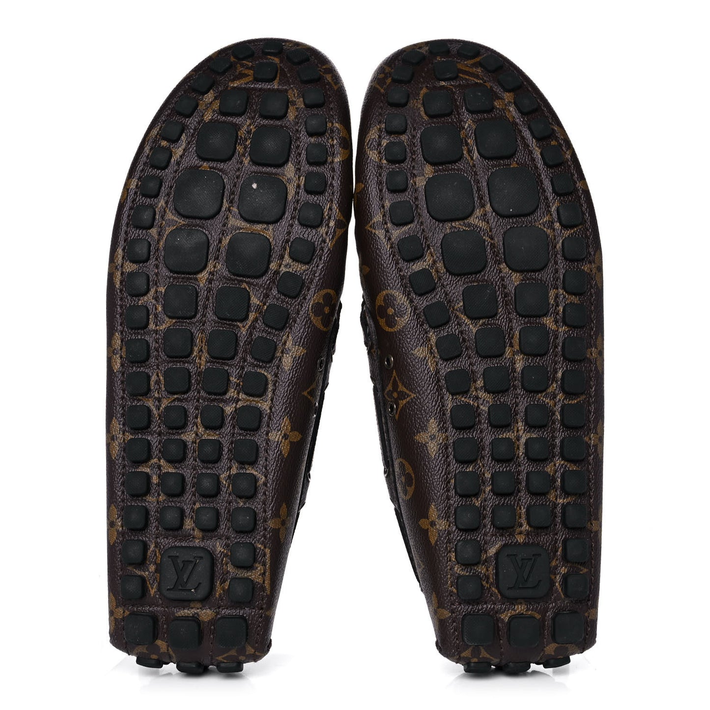 Monogram Mens Arizona Car Shoe Moccasin Loafers 12 Macassar