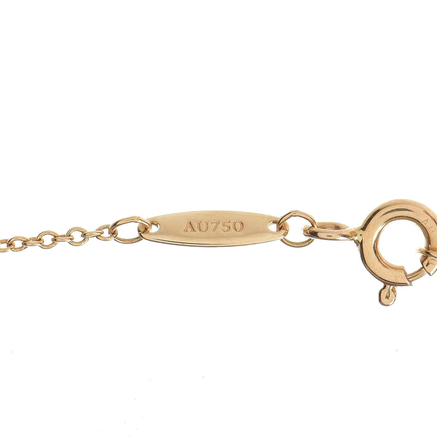 Tiffany 18K Yellow Gold Diamond .05ct Elsa Peretti Diamonds by the Yard Pendant Necklace 6 of 7