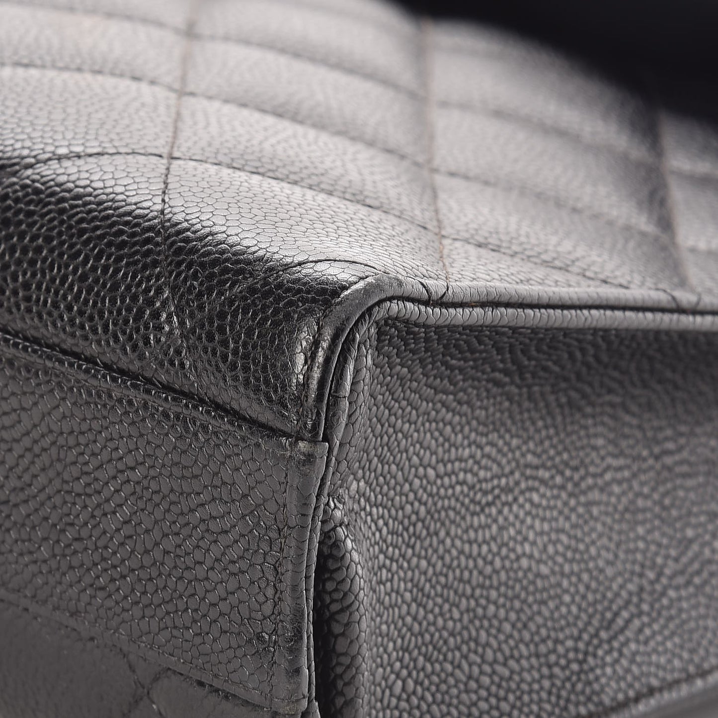 Caviar Quilted Briefcase Laptop Bag Black