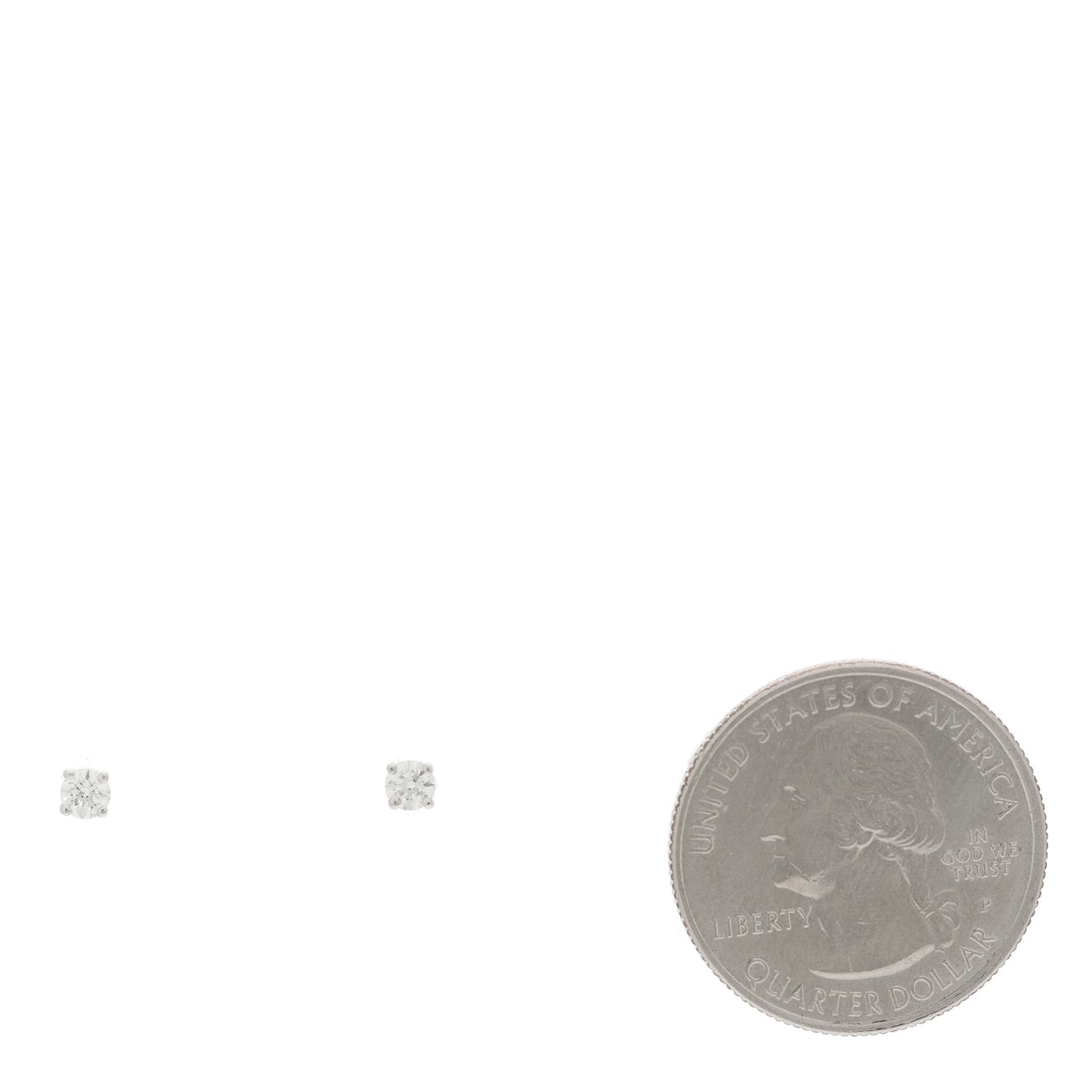 Platinum Diamond .25ctw Solitaire Earrings