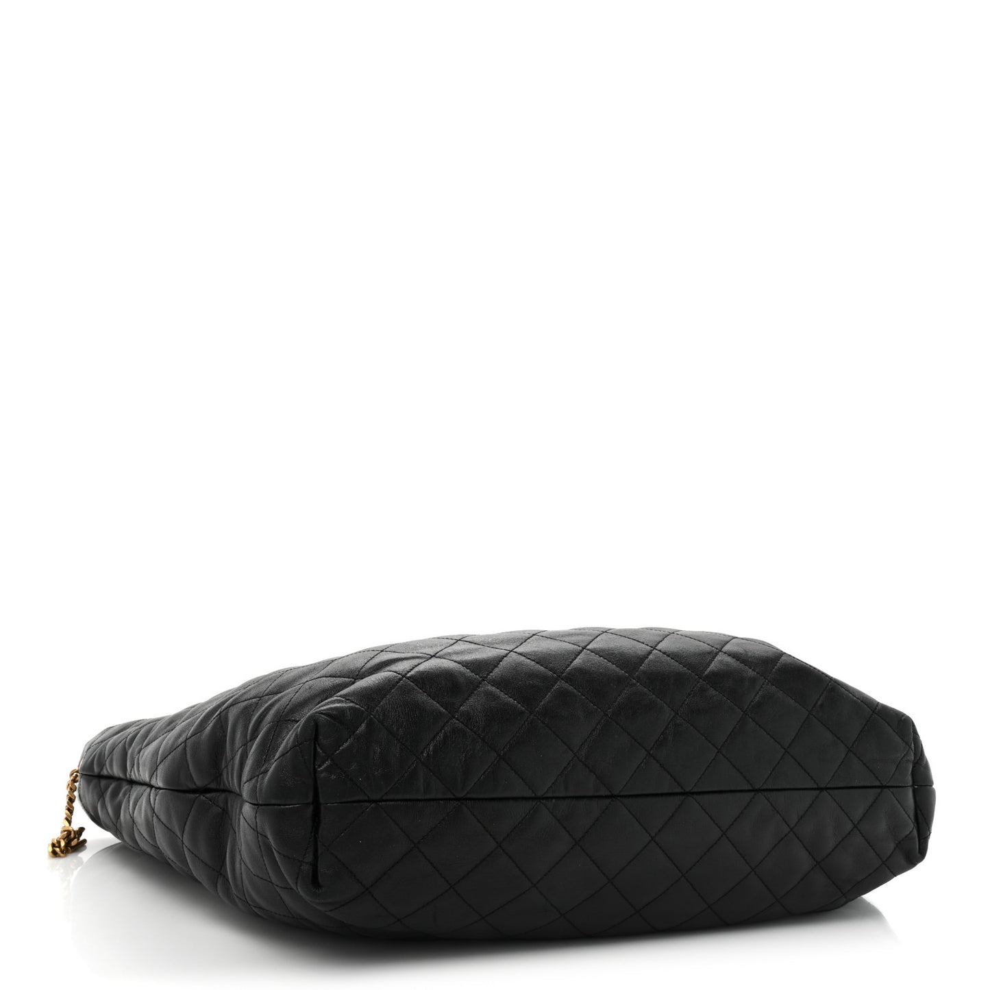 Lambskin Quilted Maxi Icare Shopping Tote Black