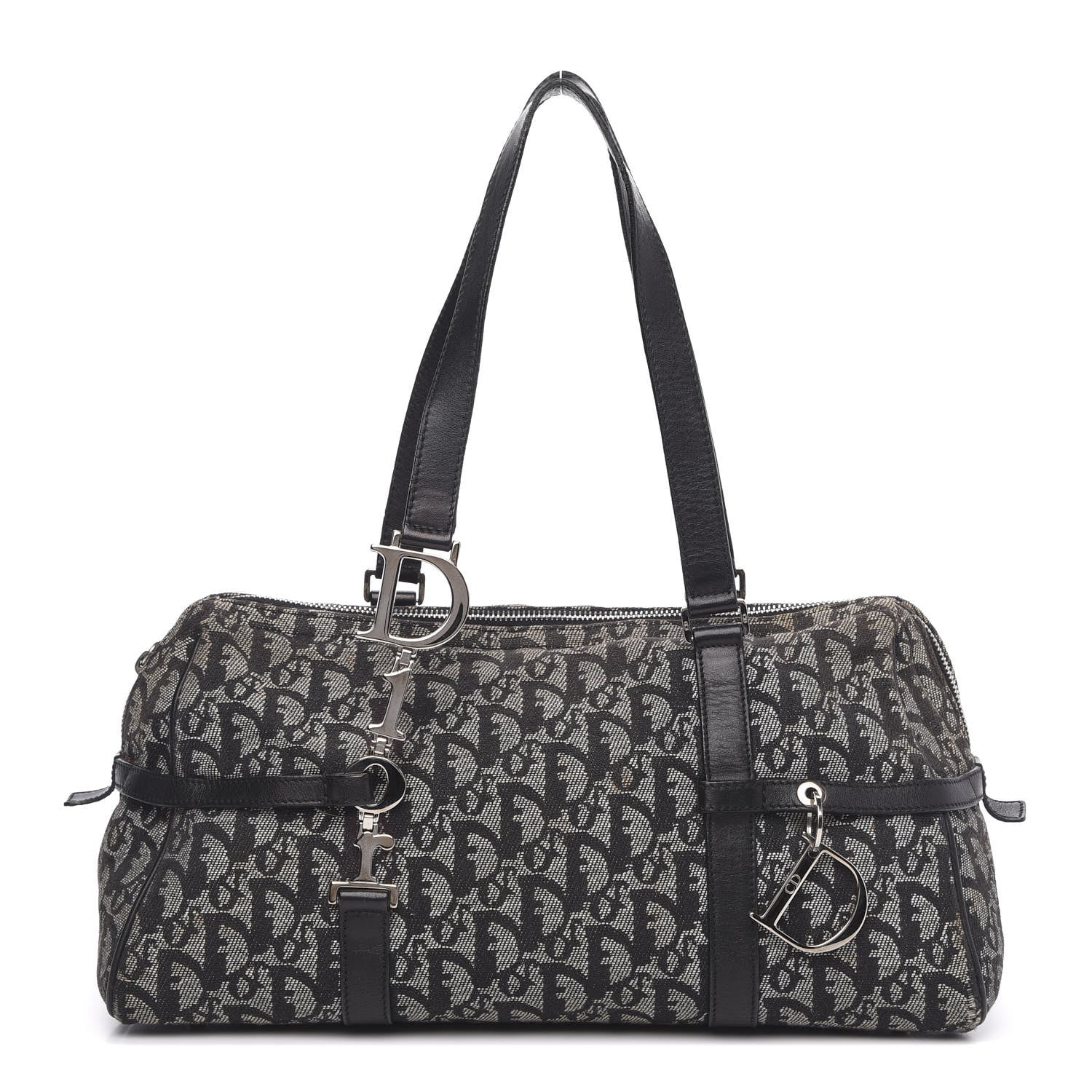 Christian Dior Denim Monogram Charms Shoulder Bag Blue 1 of 16