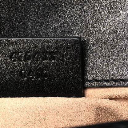 Gucci Calfskin Matelasse Super Mini GG Marmont Shoulder Bag Black 7 of 9