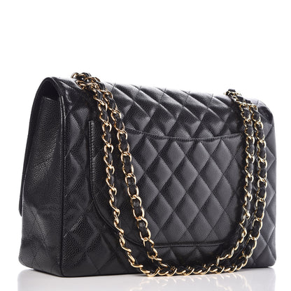 Chanel Caviar Quilted Maxi Single Flap Black 3 of 10