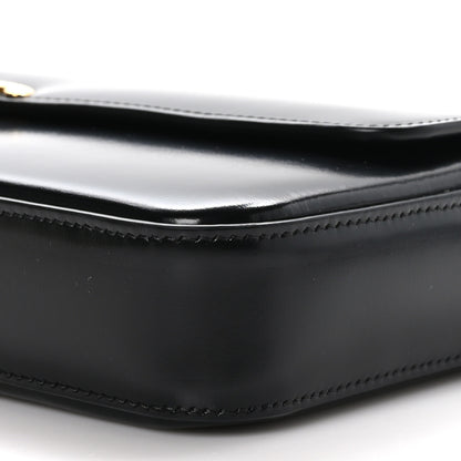 Celine Shiny Calfskin Triomphe Chain Shoulder Bag Black 10 of 10