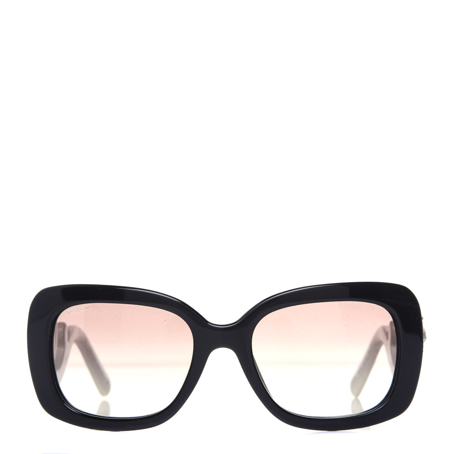 Crystal Ornate Square Baroque Sunglasses White Black