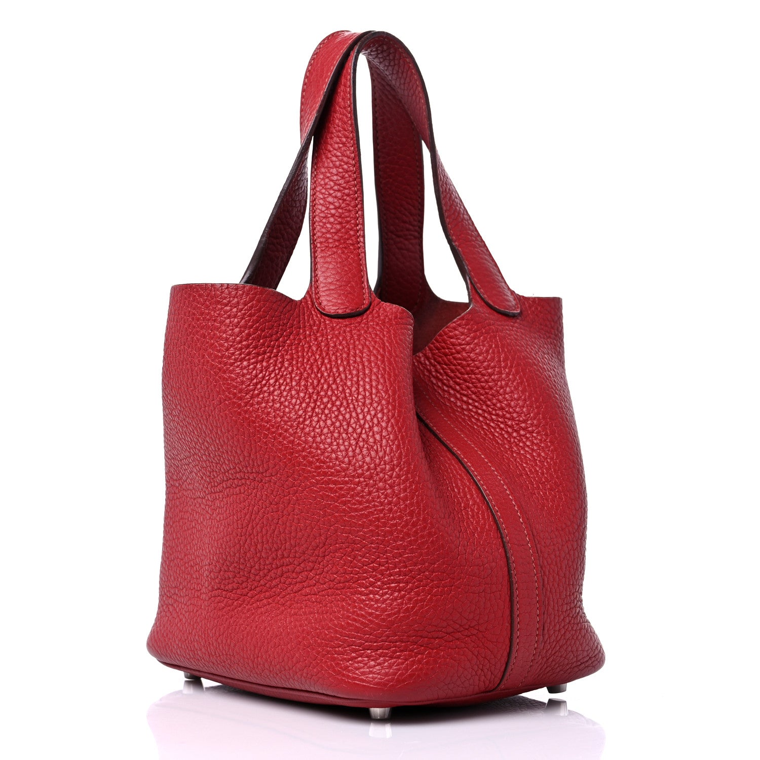 Hermes Taurillon Clemence Picotin Lock 18 PM Rouge Casaque 3 of 17
