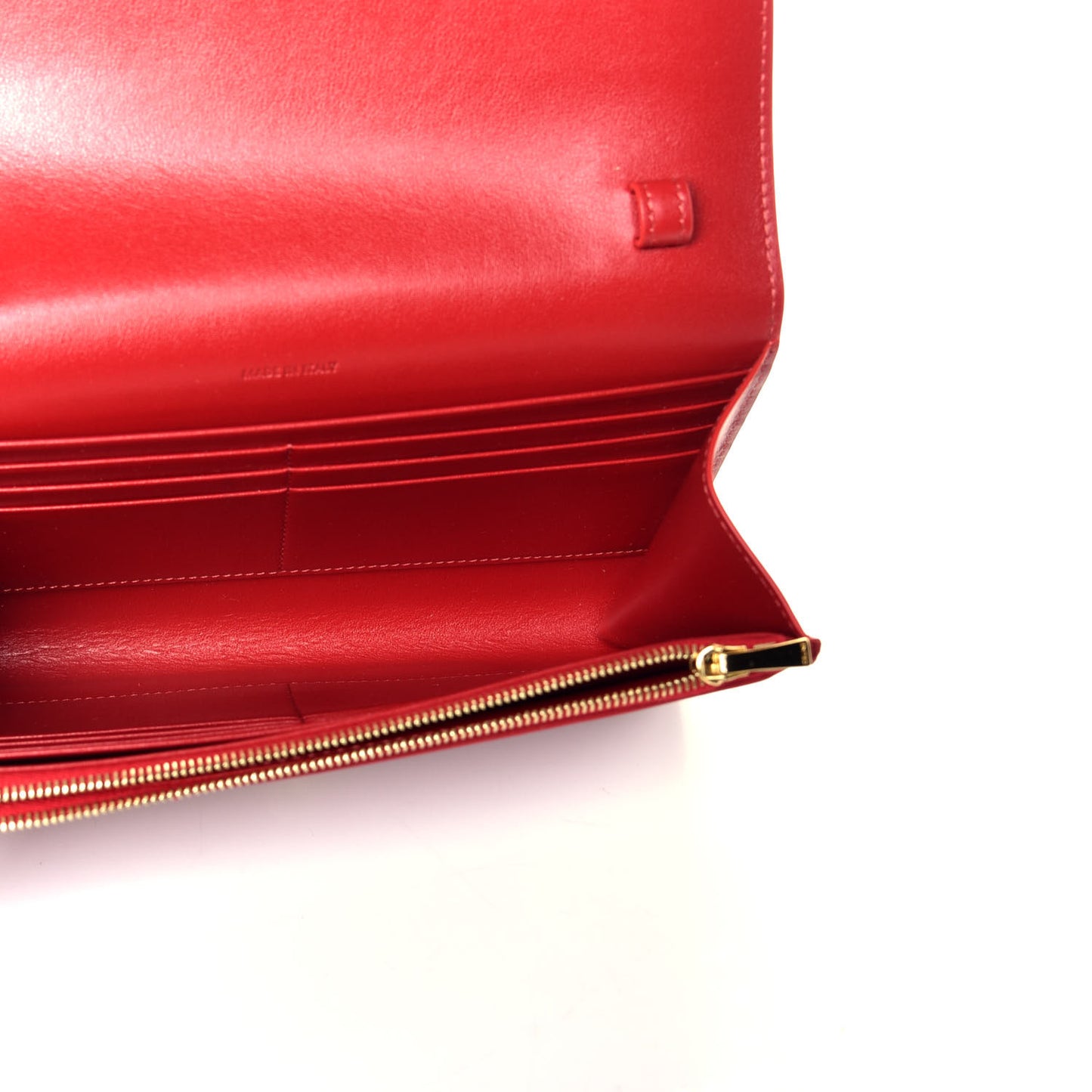 Smooth Calfskin Tassels Wallet On Strap Red