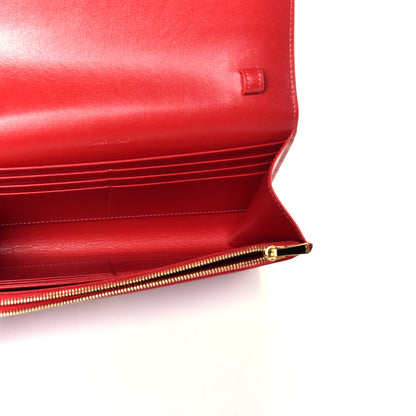 Celine Smooth Calfskin Tassels Wallet On Strap Red 5 of 8