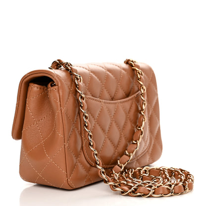 Chanel Lambskin Quilted Mini Rectangular Flap Brown 3 of 11