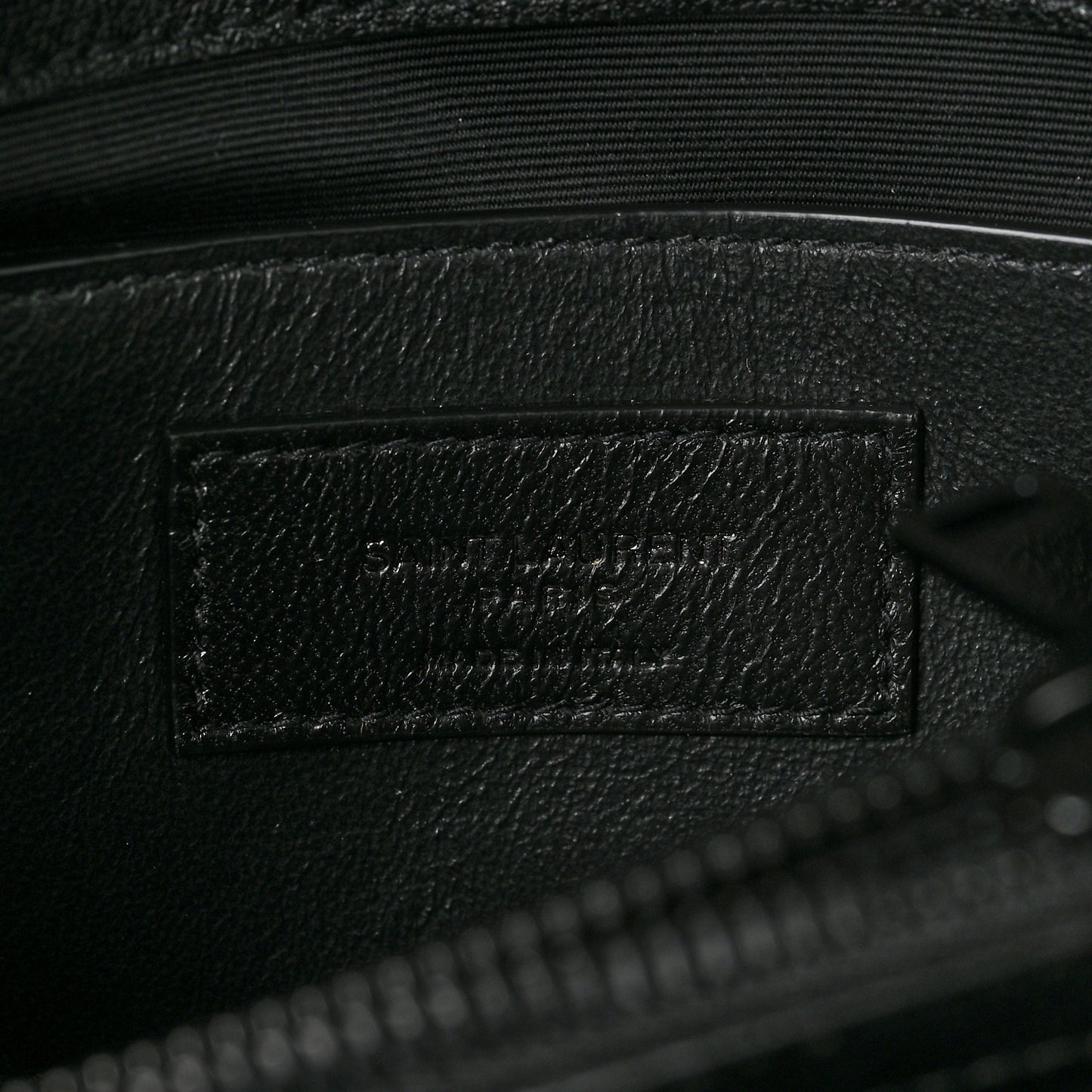 Sheepskin Matelasse Chevron Monogram Monochrome Medium College Bag Black