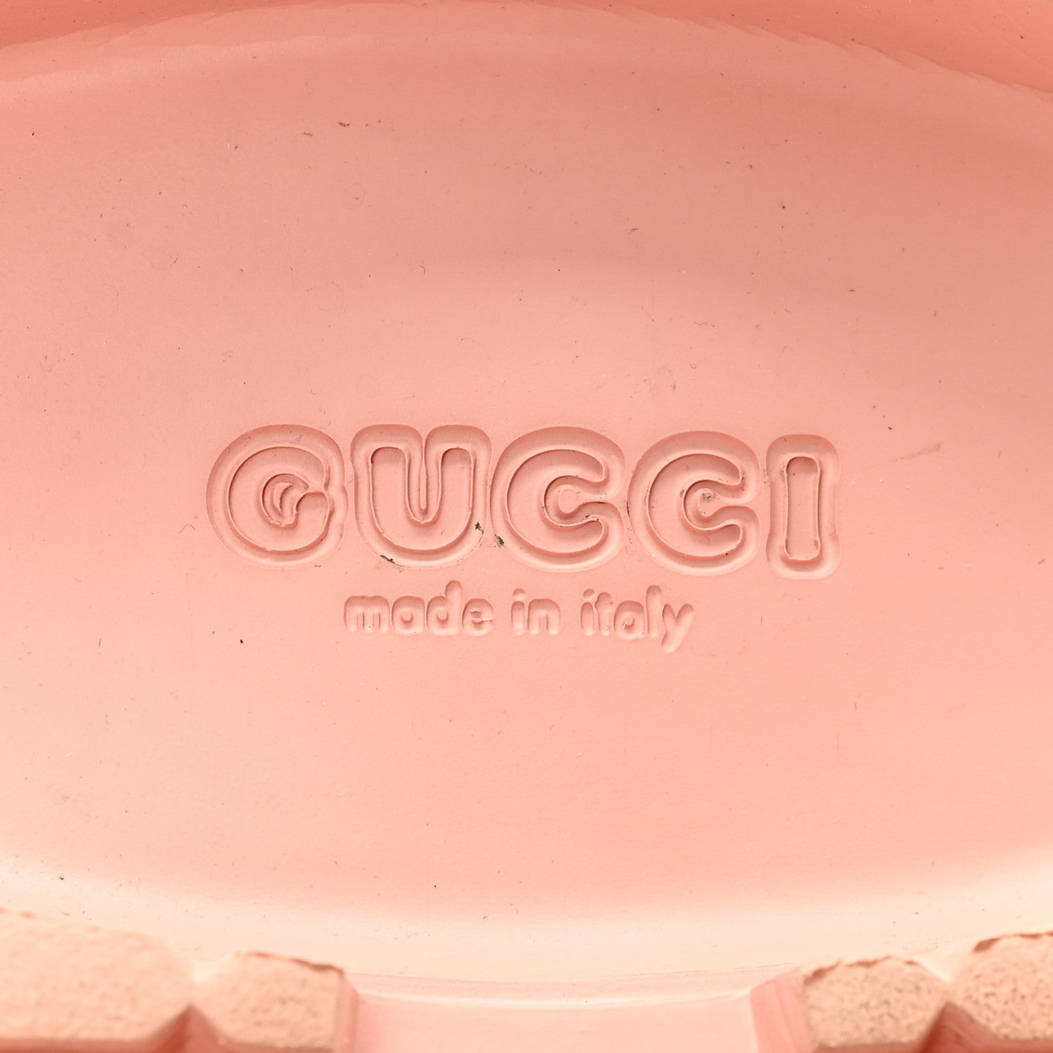 Gucci Rubber GG Monogram Perforated Elea Platform 55mm Lug Sole Sandals 41 Peachy Chic 7 of 9