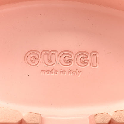 Gucci Rubber GG Monogram Perforated Elea Platform 55mm Lug Sole Sandals 41 Peachy Chic 7 of 9