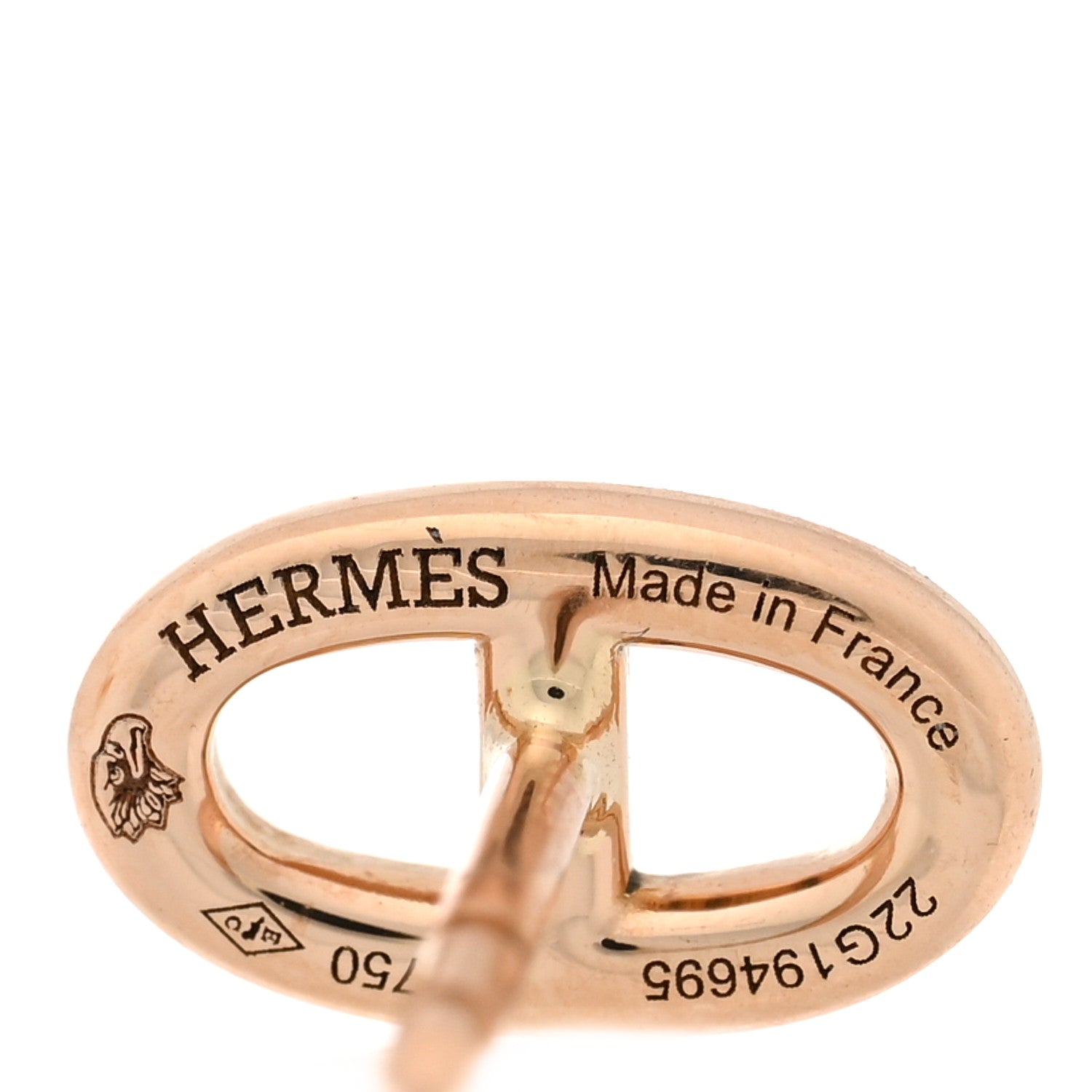Hermes 18K Rose Gold TPM Farandole Stud Earrings 4 of 5