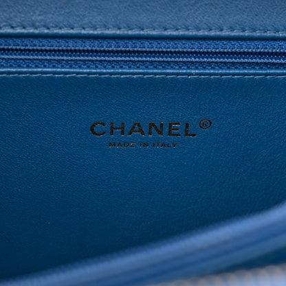Chanel Caviar Quilted Medium CC Filigree Vanity Case Dark Blue 7 of 11