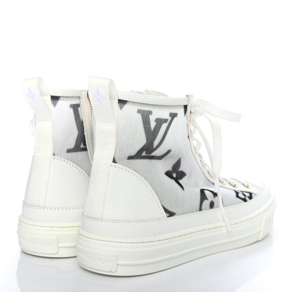 Louis Vuitton Technical Fabric Calfskin Monogram Giant Printed Stellar Sneaker Boots 38.5 4 of 8