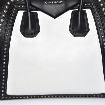 Givenchy Calfskin Medium Studded Bi-Color Antigona Black White 8 of 11