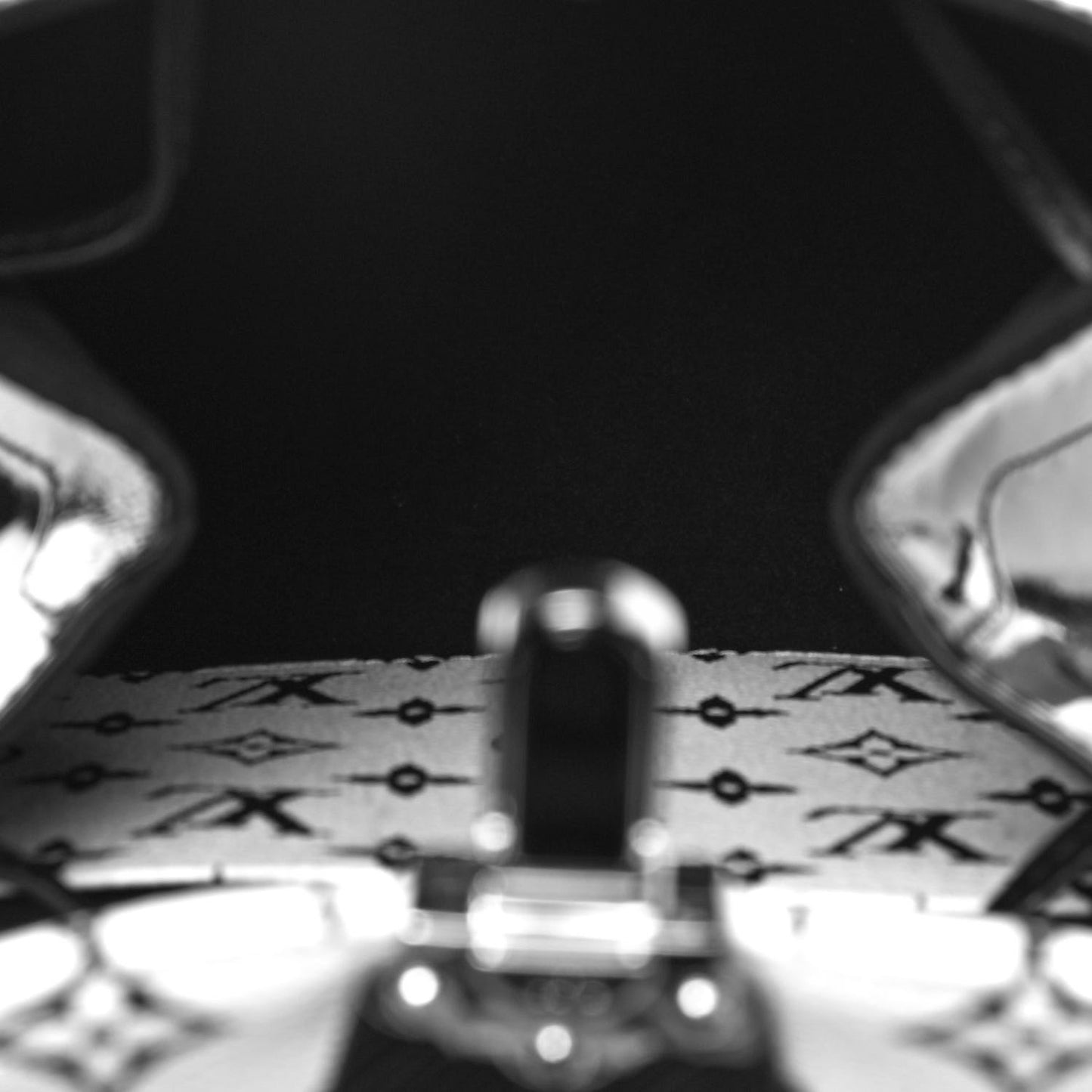 Patent Monogram Hot Springs Backpack Black White