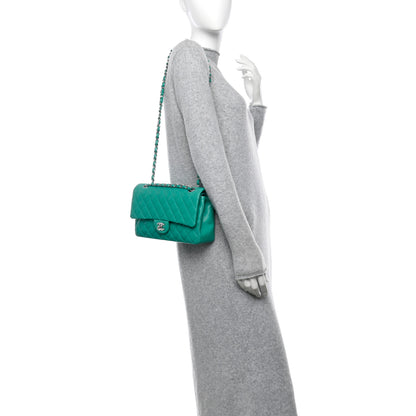 Chanel Lambskin Quilted Medium Double Flap Green 2 of 12