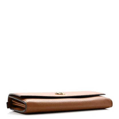 Jimmy Choo Calfskin Martina Continental Wallet Brown 4 of 12