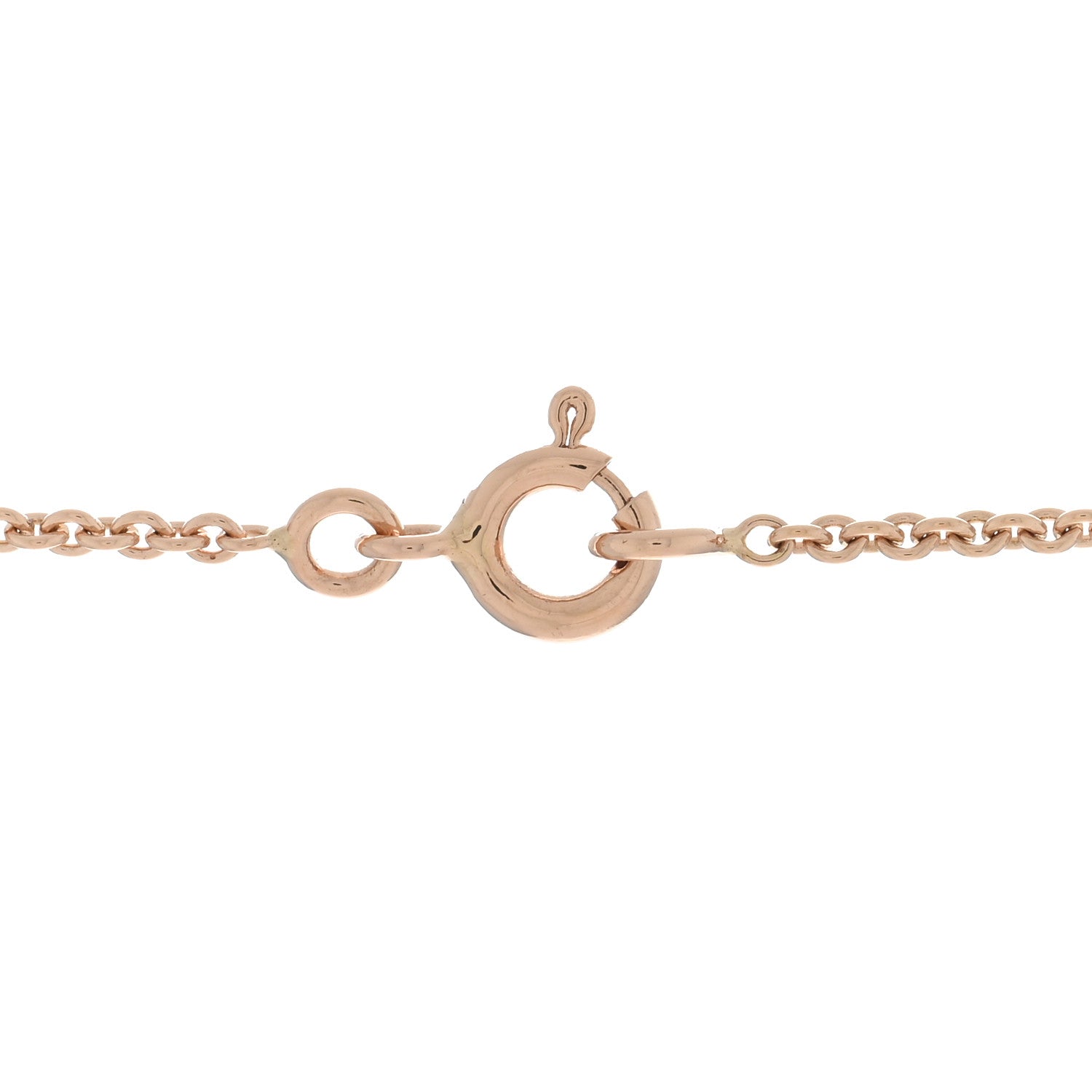 Hermes 18K Rose Gold Diamond Kelly Amulettes Pendant Necklace 4 of 5