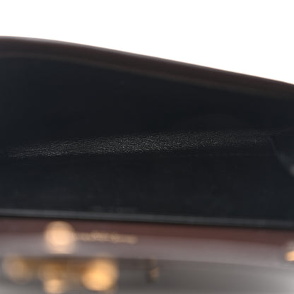 Saint Laurent Patent Uptown Chain Wallet  Brown 6 of 11