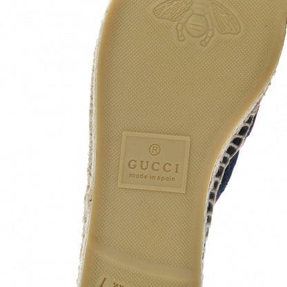 Gucci Terry Cloth GG Monogram Espadrilles 35.5 Blue Red 7 of 8