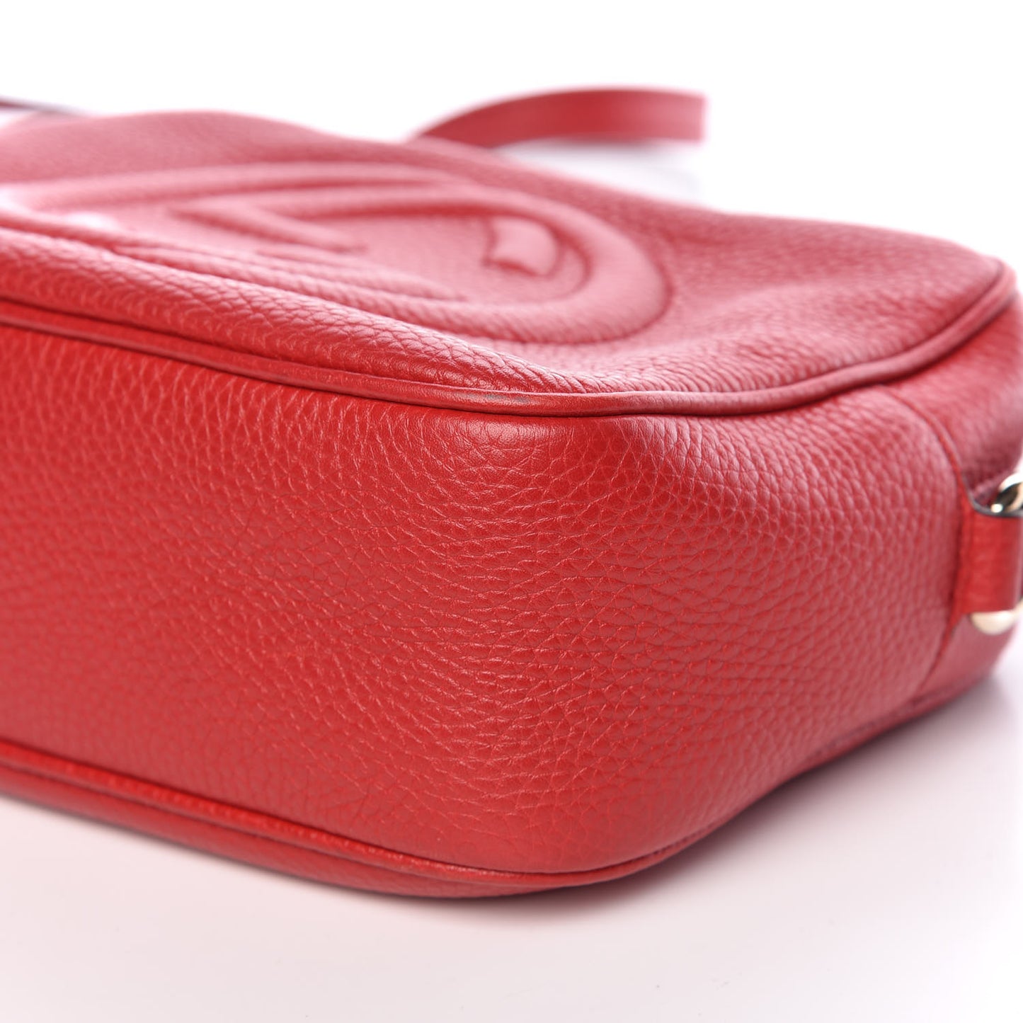 Pebbled Calfskin Small Soho Disco Bag Tabasco Red