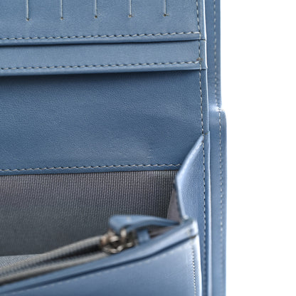 Chanel Patent Calfskin Quilted Yen Wallet Blue 13 of 15