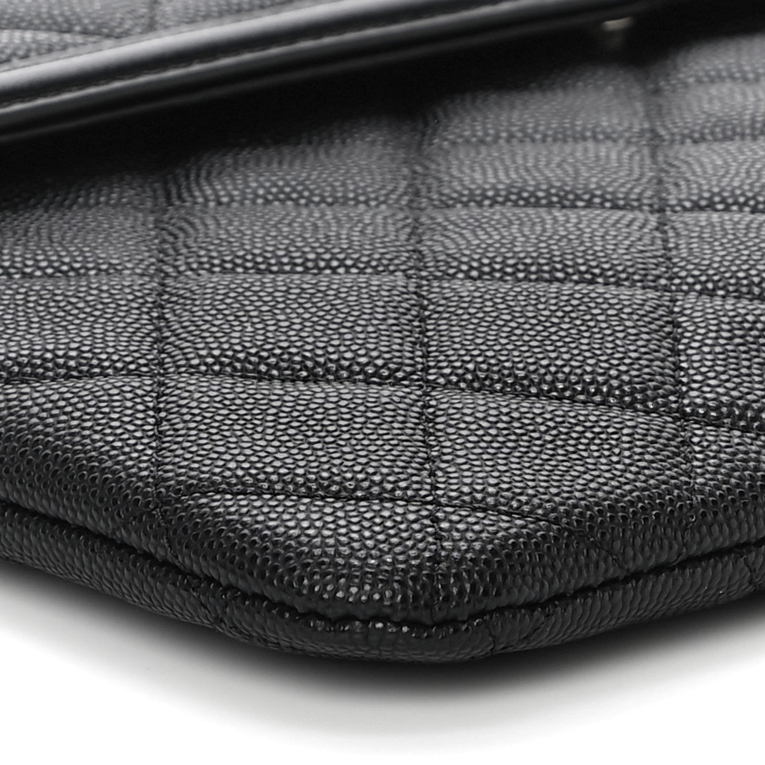 Chanel Caviar Quilted Filigree Flap Pouch Black 9 of 11