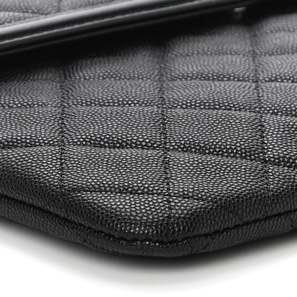 Chanel Caviar Quilted Filigree Flap Pouch Black 9 of 11