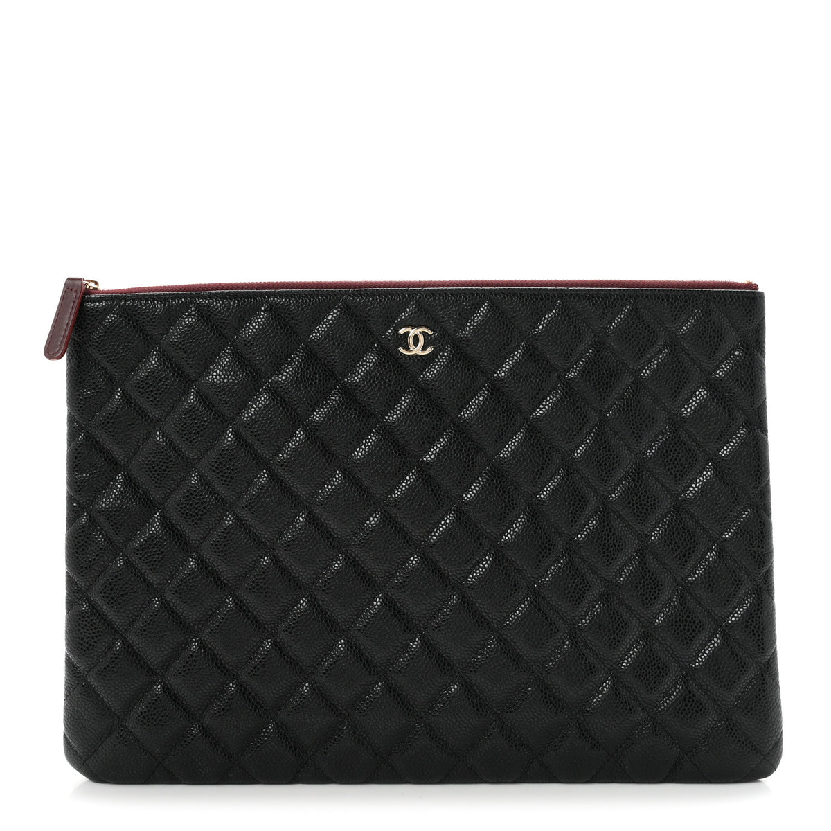 Chanel Caviar Quilted Large Cosmetic Case Black 1 of 8