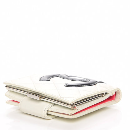Chanel Calfskin Quilted Cambon Bi-fold Wallet White 4 of 11