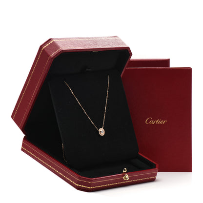 Cartier 18K Pink Gold Diamond .19ct D'Amour Pave Necklace 5 of 5