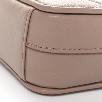 Prada Nappa Impunture Diagramme Mini Double Zip Chain Crossbody Bag Cipria 9 of 10