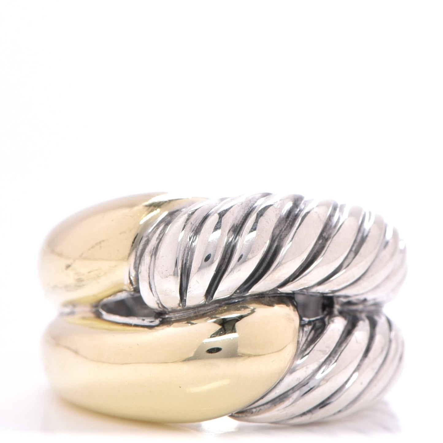 Sterling Silver 14K Gold Large Infinity Ring 48 4.5