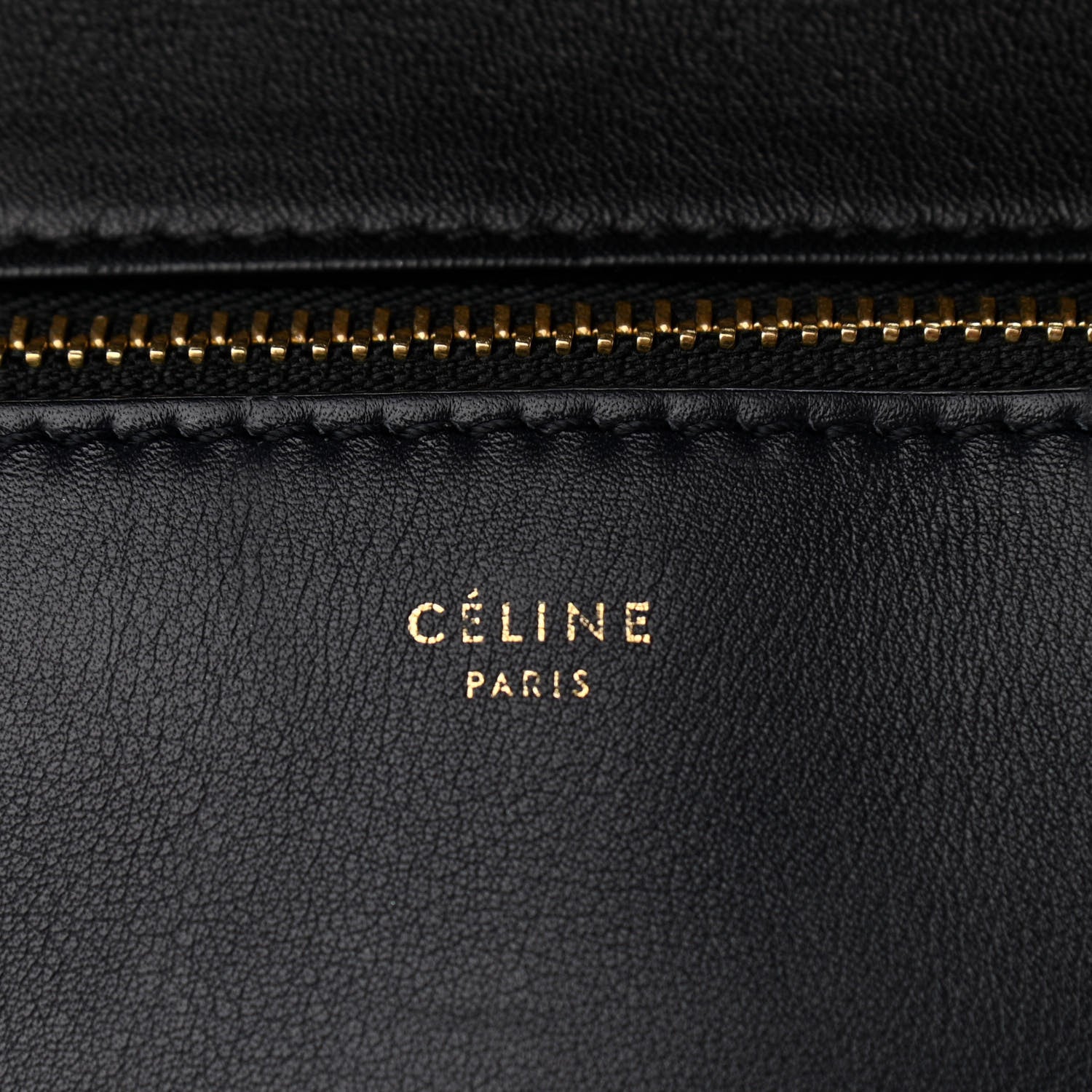 Celine Supple Calfskin Large Edge Shoulder Bag Navy Black 6 of 9